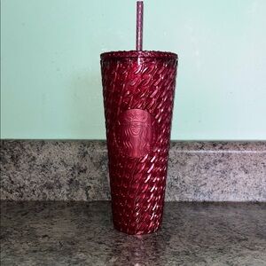 NWT Starbucks Holiday Chain Textured Tumbler 24oz
